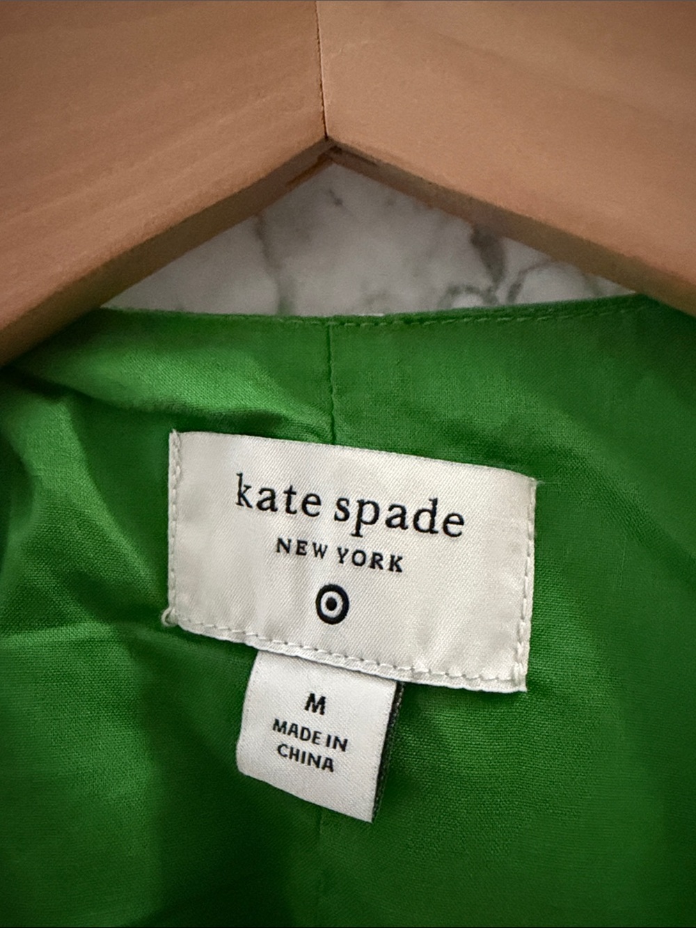Kate Spade Target Poplin Mini Baby Doll Style Dress Green Rose Garden Size M - Picture 4 of 4